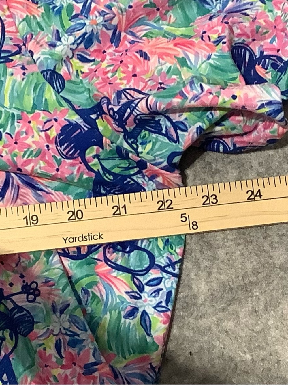 POCKETS!!! Pink Green Blue Tropical Floral Dress inspired by Disney motif - Picture 5 of 7